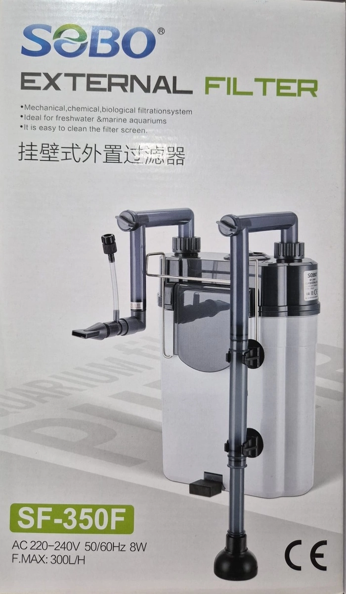 YENİ SF-350F Akvaryum Askı Dış Filtre 300 Lt/h 5 W