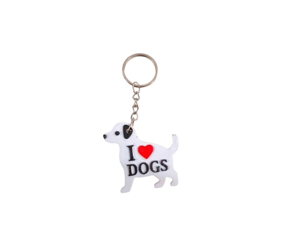 3D BASKI - I LOVE DOG ANAHTARLIK - 1 ADET
