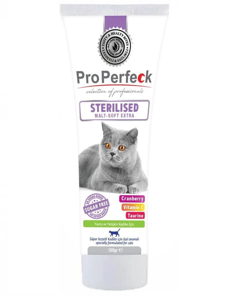 Pro Perfeck Sterillised Malt Soft Extra (Kısır Kediler İçin Urinary Destekli) 100 Gr