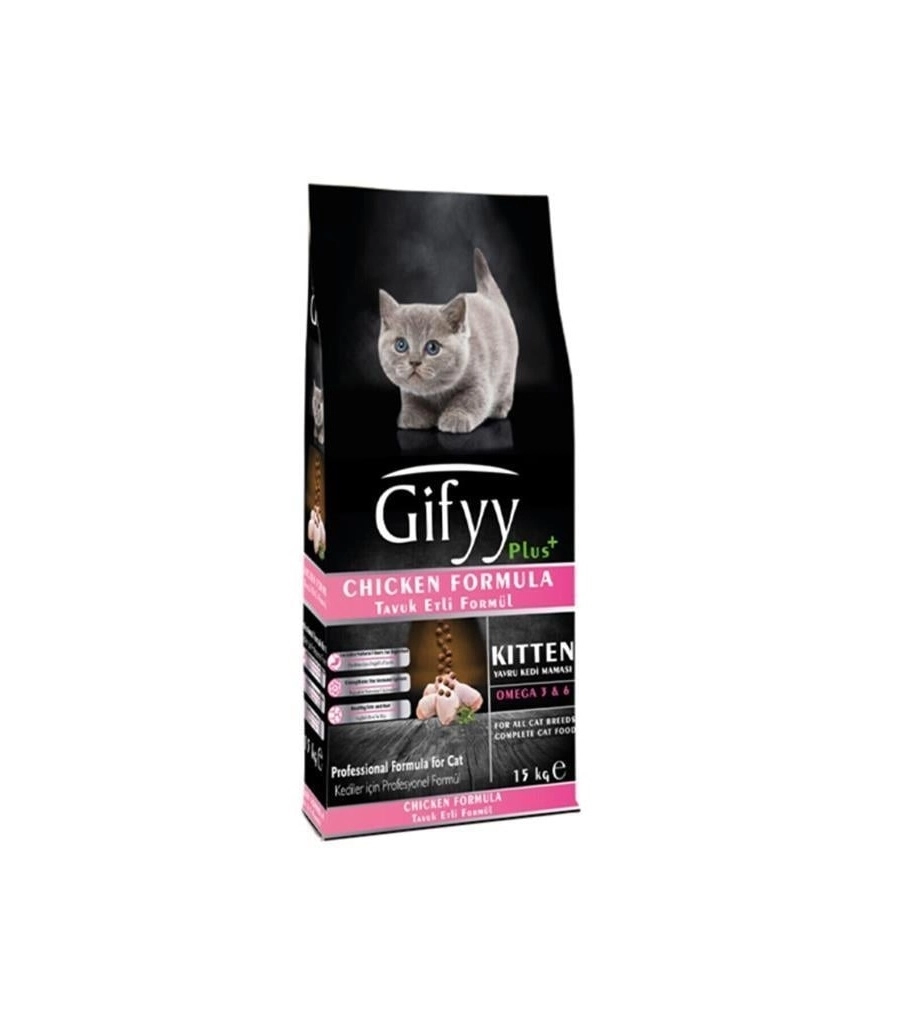 Gifyy Tavuklu Yavru Kedi Maması 15 Kg