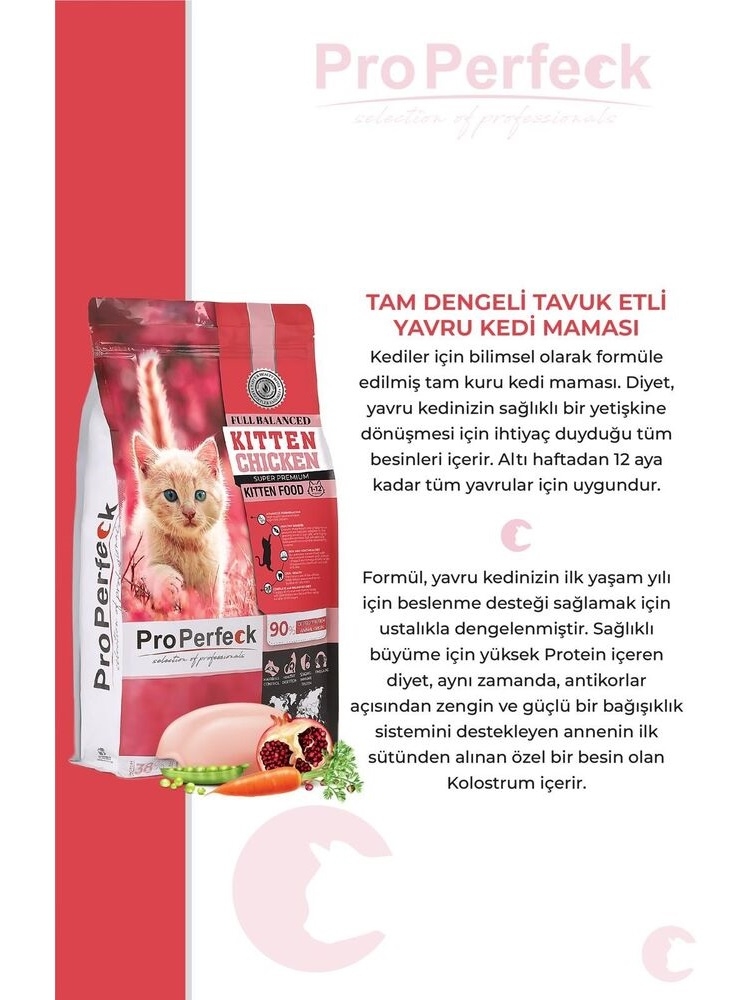 YETKİLİ SATICI - PREMİUM TAVUKLU NARLI HAVUÇLU YAVRU KEDİ MAMASI 10 KG