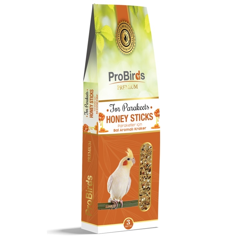 PRO BİRDS 3’lü Ballı Paraket Krakeri 100 gr