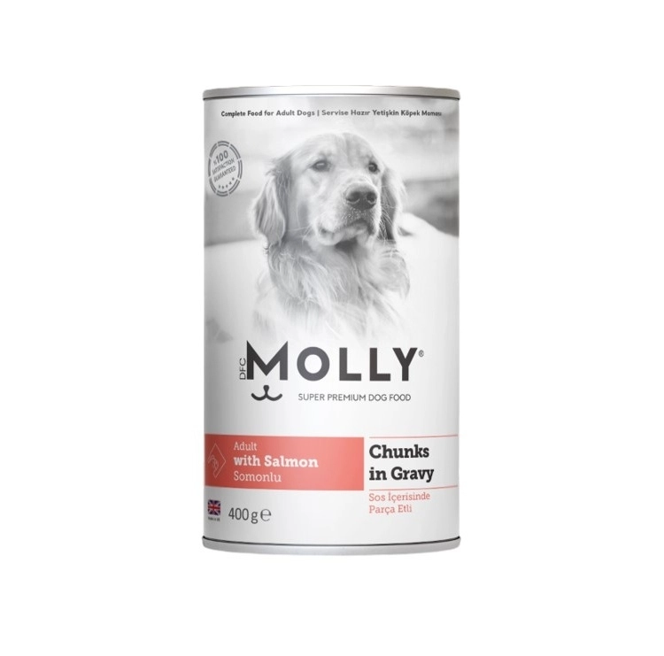 Molly Somonlu Gravy Soslu Yetişkin Köpek Konservesi 400 Gr