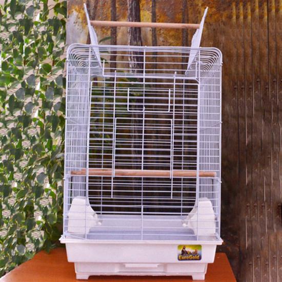 Papağan Kafesi Büyük 60X40X40 - BEYAZ