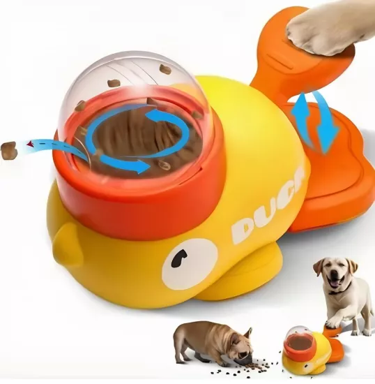 3 Başlıklı İnteraktif Ördek Basmalı kedi ve köpek ödül atıcı