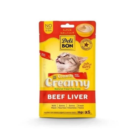 Delibon Dana Ciğerli Krema Kedi Ödülü 5 Li 15 Gr