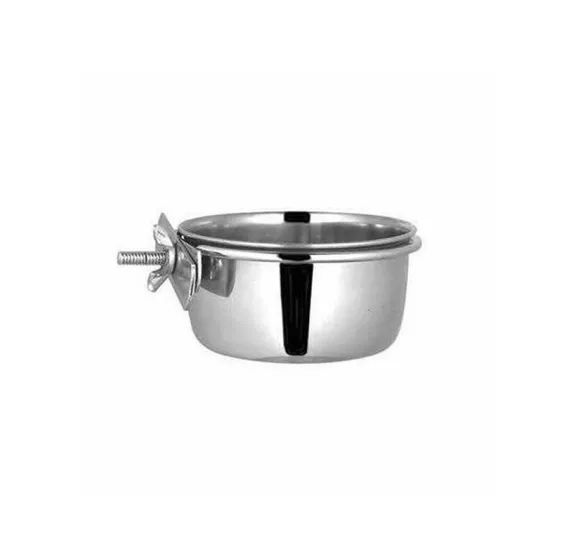 Vidalı Metal Kuş Yem Kabı 10 Oz 9,5 cm - 1 Adet