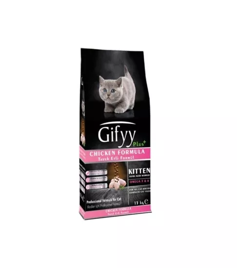 Gifyy Tavuklu Yavru Kedi Maması 15 Kg