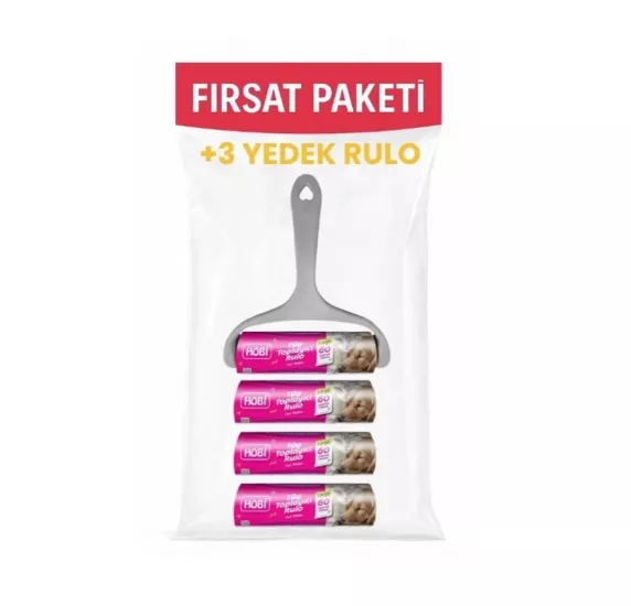 Hobi Tüy Toplama Rulosu Large Boy – 16 cm Geniş Başlık, 60 Yaprak + 3 Yedek