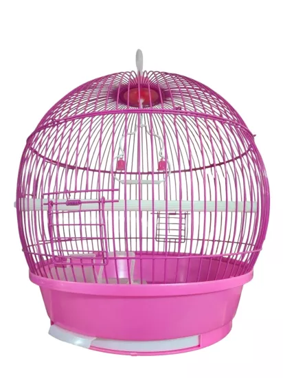 Pembe Büyük Boy Dünya Muhabbet Kuş Kafesi 40x38 cm