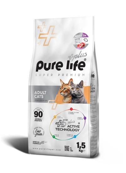 Pure Life Plus Kuzu Etli Yetişkin Kedi Maması 1.5 Kg