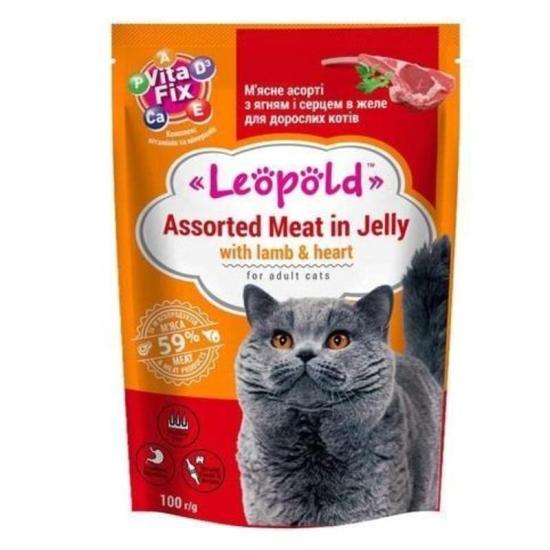 LEOPOLD YETİŞKİN KEDİ POUCH KUZULU PATE 100 GR X 5 ADET