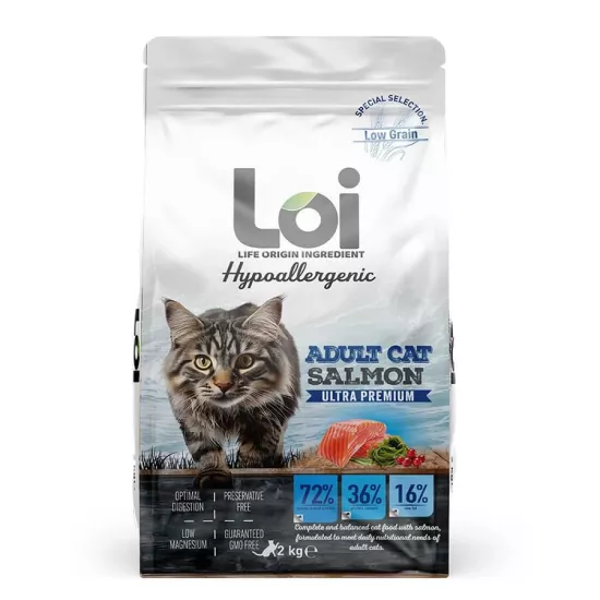 Loi YETİŞKİN KEDİ MAMASI SOMONLU 2 KG