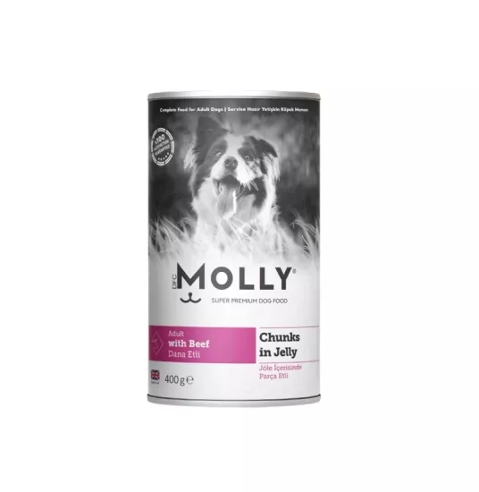 Molly Biftekli Jöleli Yetişkin Köpek Konservesi 400 Gr