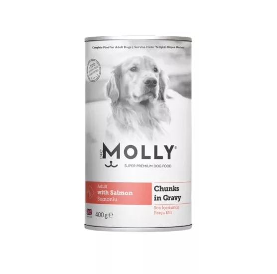 Molly Somonlu Gravy Soslu Yetişkin Köpek Konservesi 400 Gr