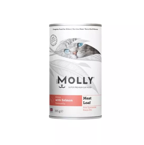 Molly Somonlu Yavru Kedi Konservesi Pate içeriside Parça Etli 395 Gr