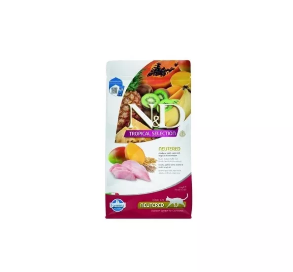 N&D Tropical Tavuklu Kısır Kedi Maması 1.5 Kg