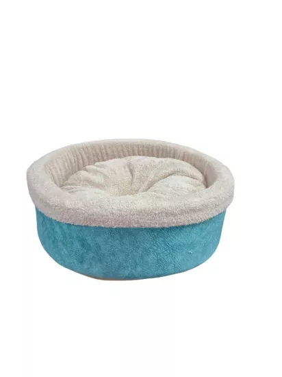 Mavi Süper Premium Soft Kedi ve Köpek Yatağı Çap: 50 Cm