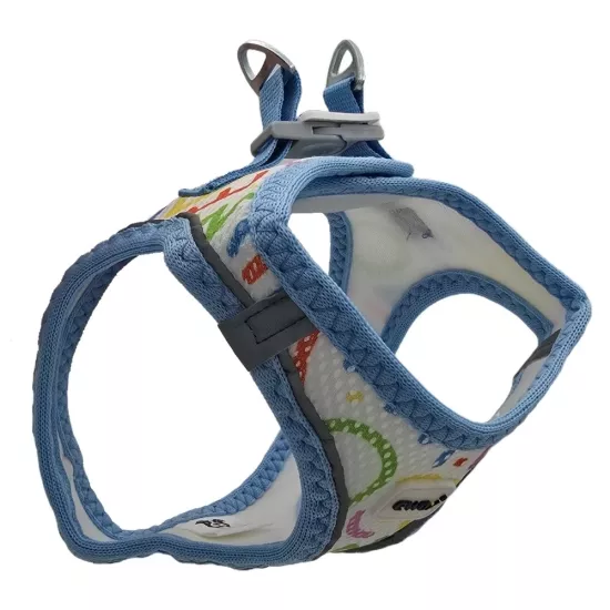 Soft Air Mesh Geometrik Desenli Kedi Köpek Göğüs Tasması