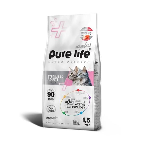 Pure Life Plus Somonlu Yetişkin Kedi Maması 1.5 Kg