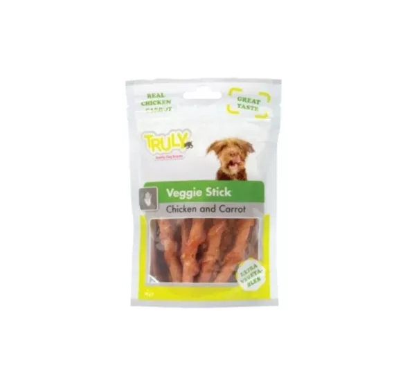 Truly Tavuklu Havuçlu ve Ispanaklı Köpek Ödül Çubuğu 90 Gr