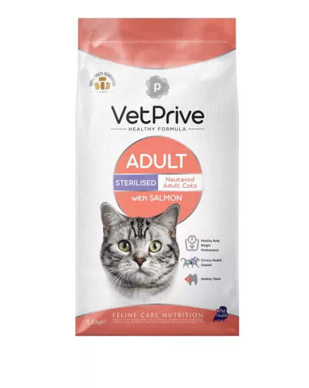 Vet Prive Somonlu Kısır Kedi Maması 1,5 kg
