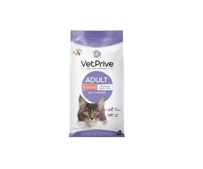 Vet Prive Tavuklu Kısırlaştırılmış Kedi Maması 1.5 Kg