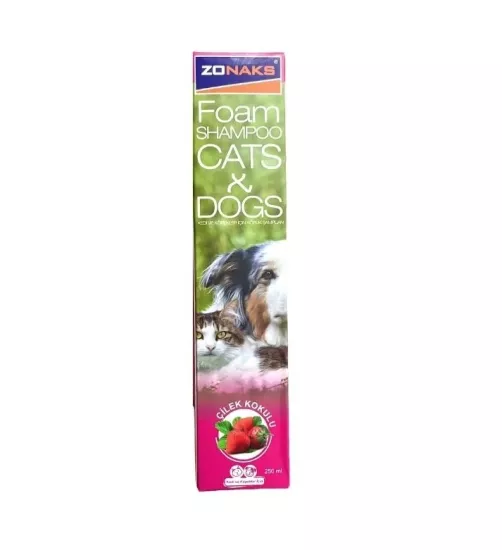 Zonaks Çilek Kokulu Kedi ve Köpek Köpük Şampuanı 250 ML