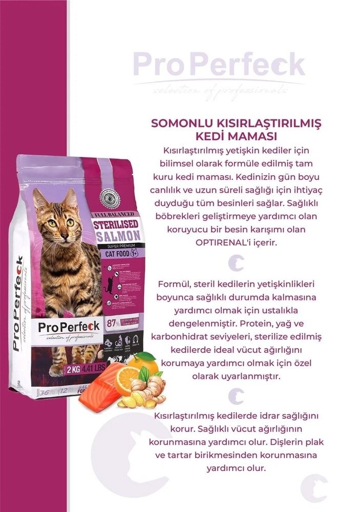 YETKİLİ SATICI - PREMİUM KISIRLAŞTIRILMIŞ SOMONLU PORTAKALLI KEDİ MAMASI 10 KG