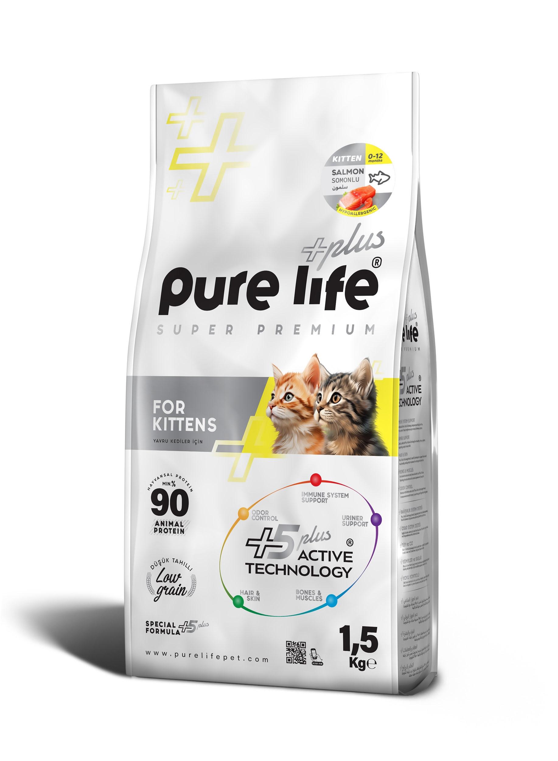 Pure Life Plus Somonlu Yavru Kedi Maması 1.5 Kg