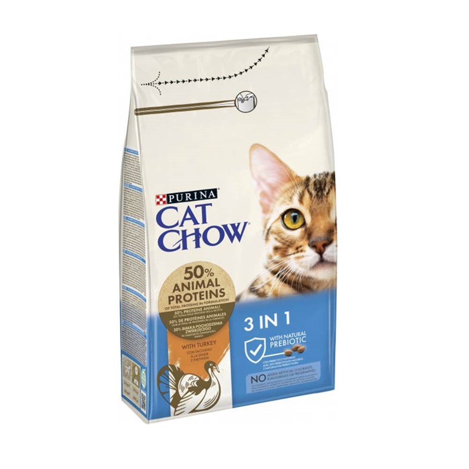 Purina Cat Chow 3 in 1 Hindi Etli Yetişkin Kedi Maması 15 KG