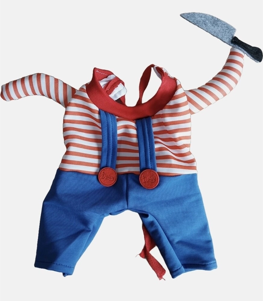 Chucky Katil Bebek Önden Giydirmeli Köpek Kıyafeti M beden