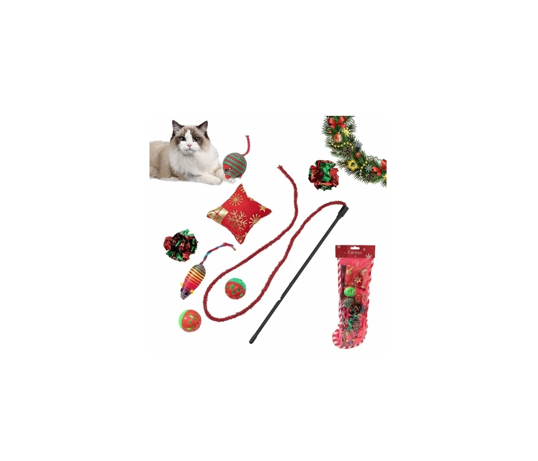 Yılbaşı Konsepti Kedi Oyuncak Seti